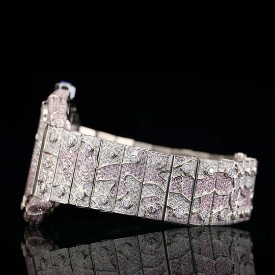 Cartier Double Color Moissanite Diamond Iced Out Watch For Men