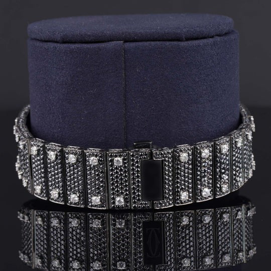 Optimus Cartier Moissanite Black Diamond Iced Out Automatic Watch