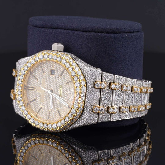 AP Japan Automatic Fabulous Iced Out Analog Moissanite Watch