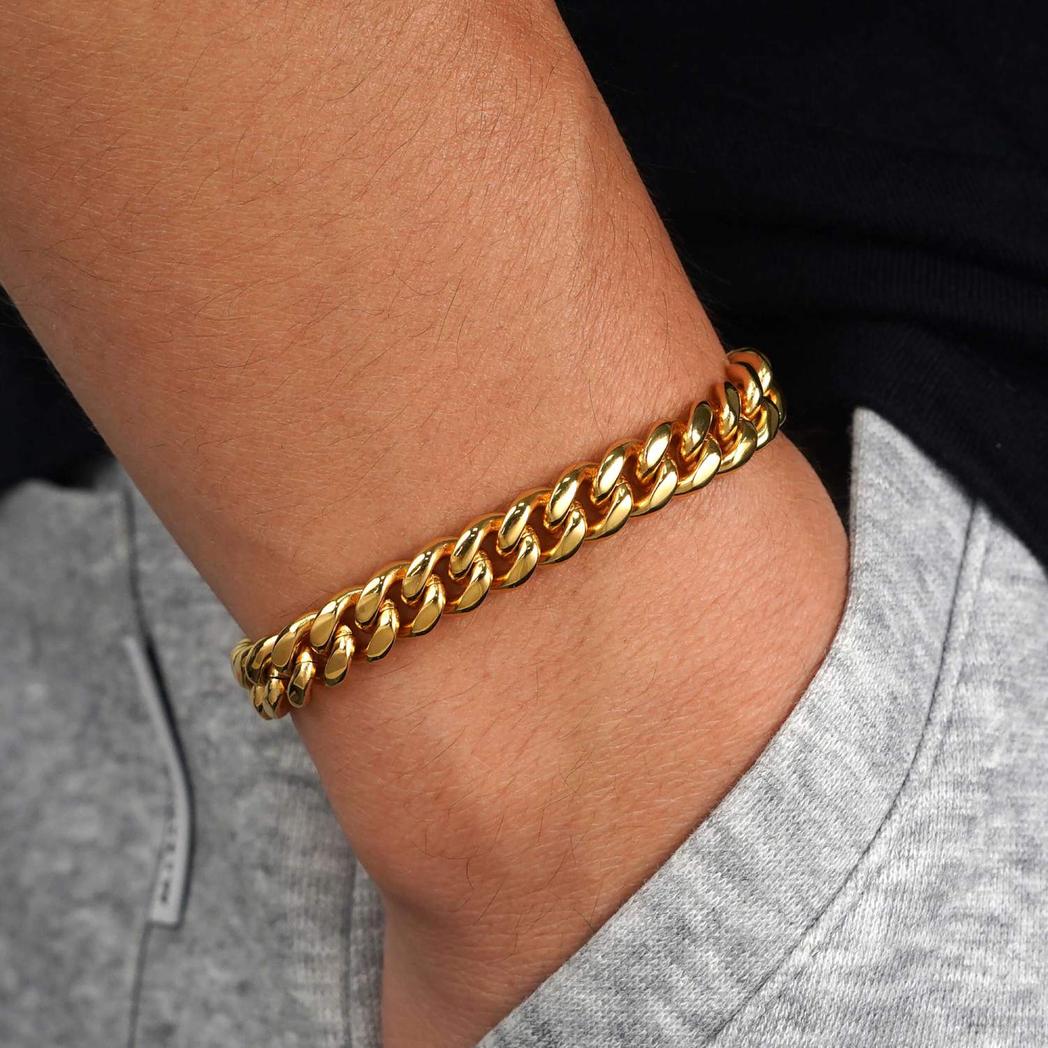 8MM Cuban Link Bracelet 14K Gold