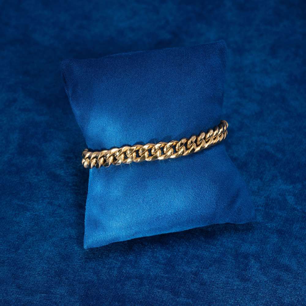 8MM Cuban Link Bracelet 14K Gold