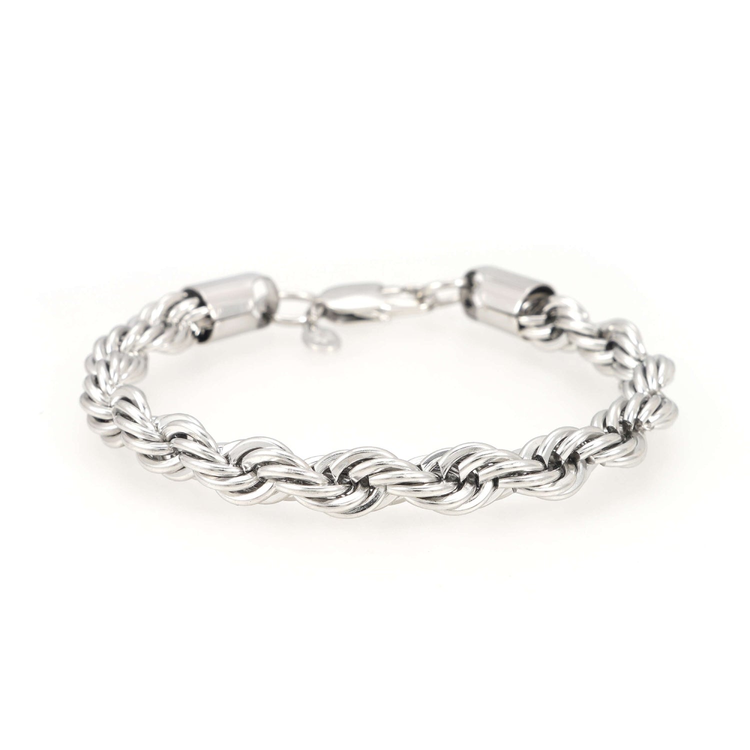 8MM Rope Bracelet Silver