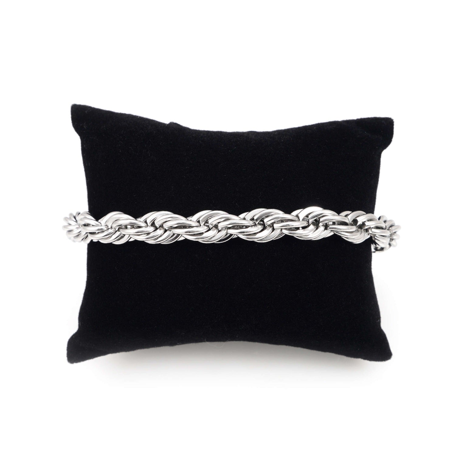 8MM Rope Bracelet Silver