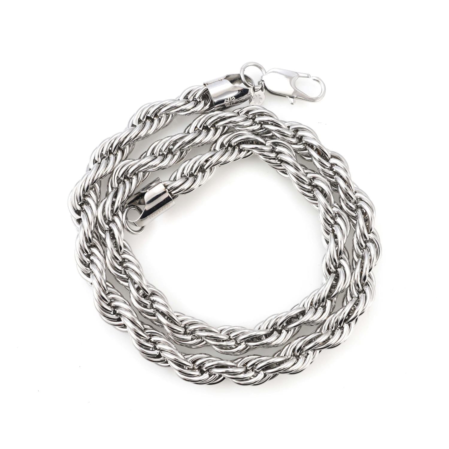 8MM Rope Chain Silver