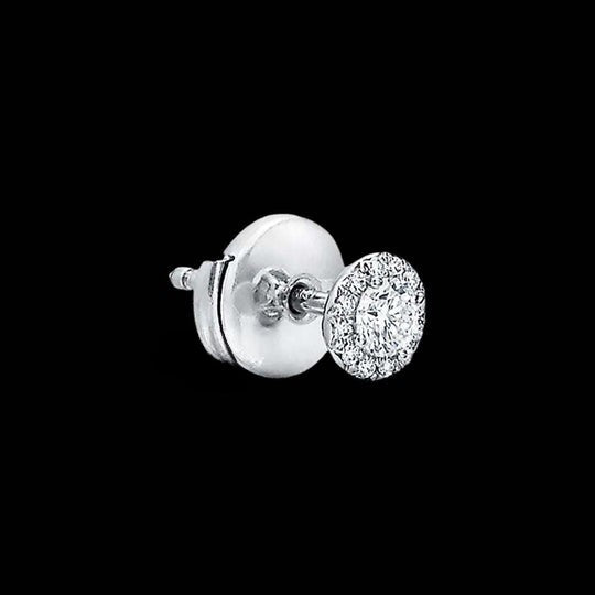 0.30ct Moissanite Stud Earrings Push Back Finding