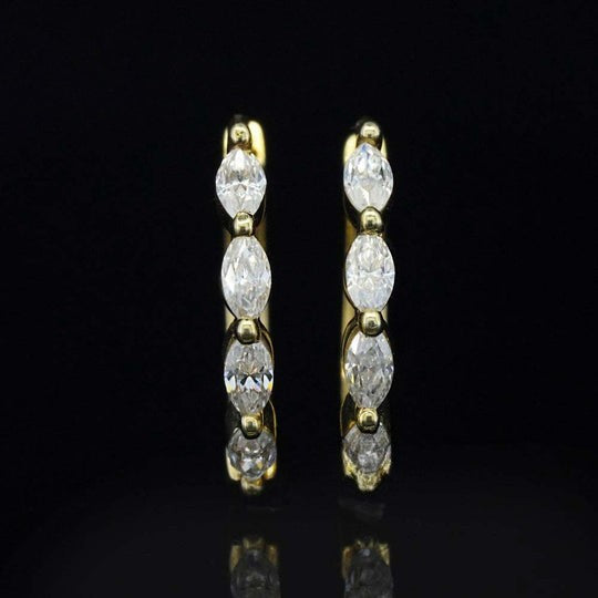 0.65ct Marquise Shape Moissanite Earrings For Women