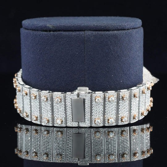 Arabic Number Cartier Iced Out Automatic Moissanite Watch For Men