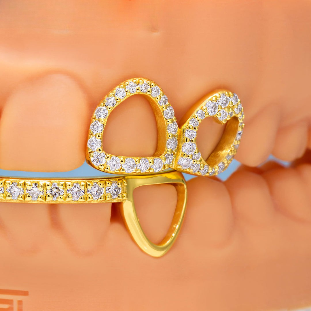 Top 4 Open Face With Bottom Bar Grillz