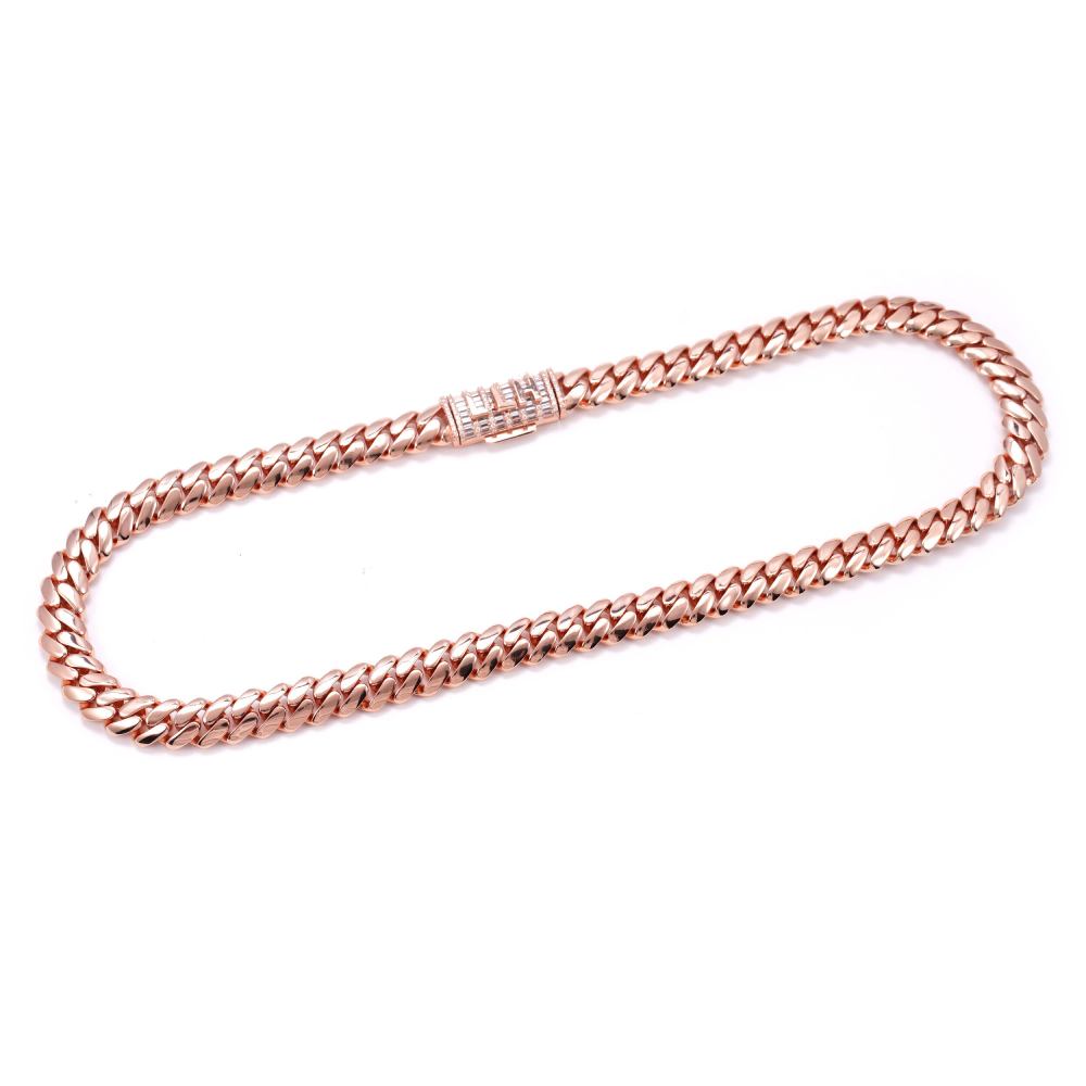 CUSTOM CLASP 12MM Moissanite Miami Cuban Link Chain 14K Gold