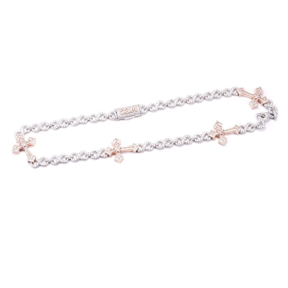 CUSTOM CLASP 15MM Infinity Link Cross Chain