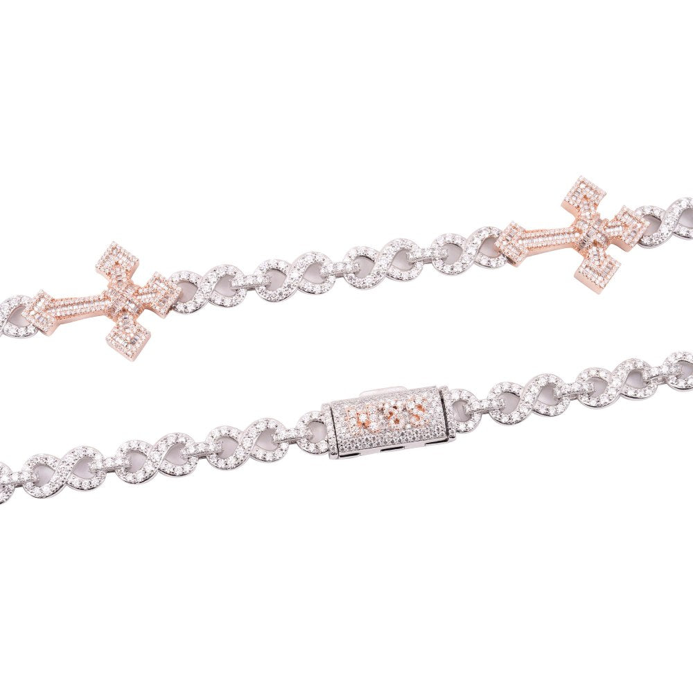 CUSTOM CLASP 15MM Infinity Link Cross Chain