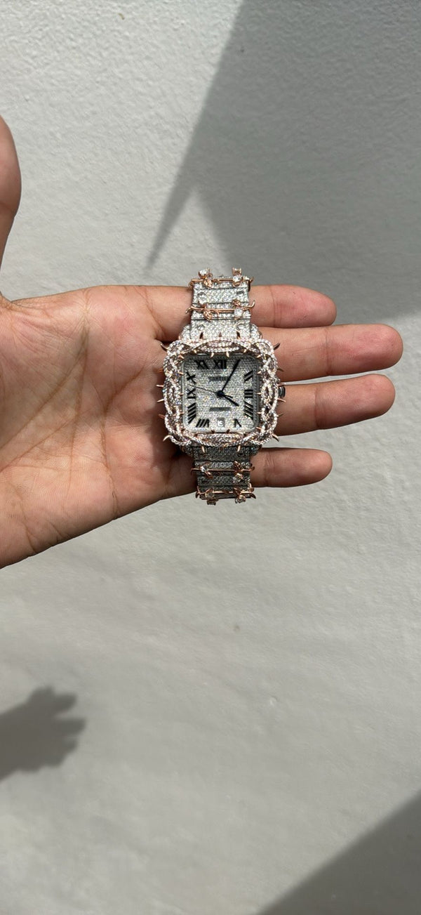 Thorn Cartier Automatic Tree Branch Moissanite Watch For Men