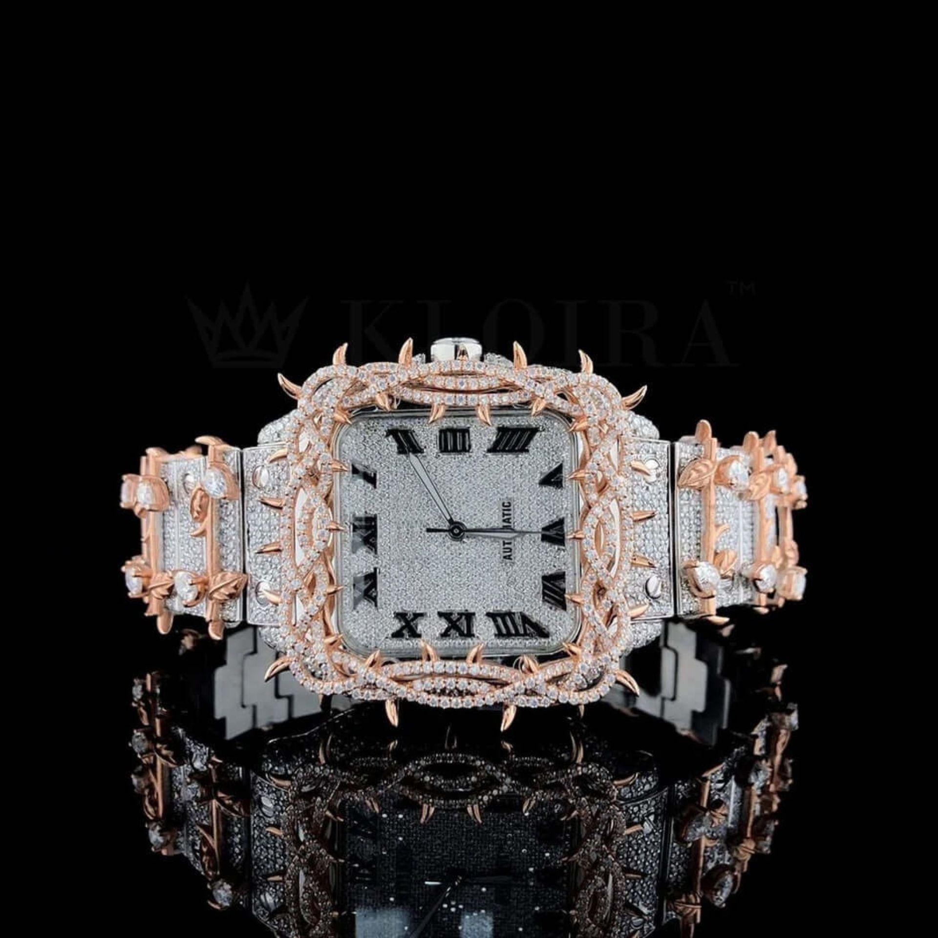 Thorn Cartier Automatic Tree Branch Moissanite Watch For Men