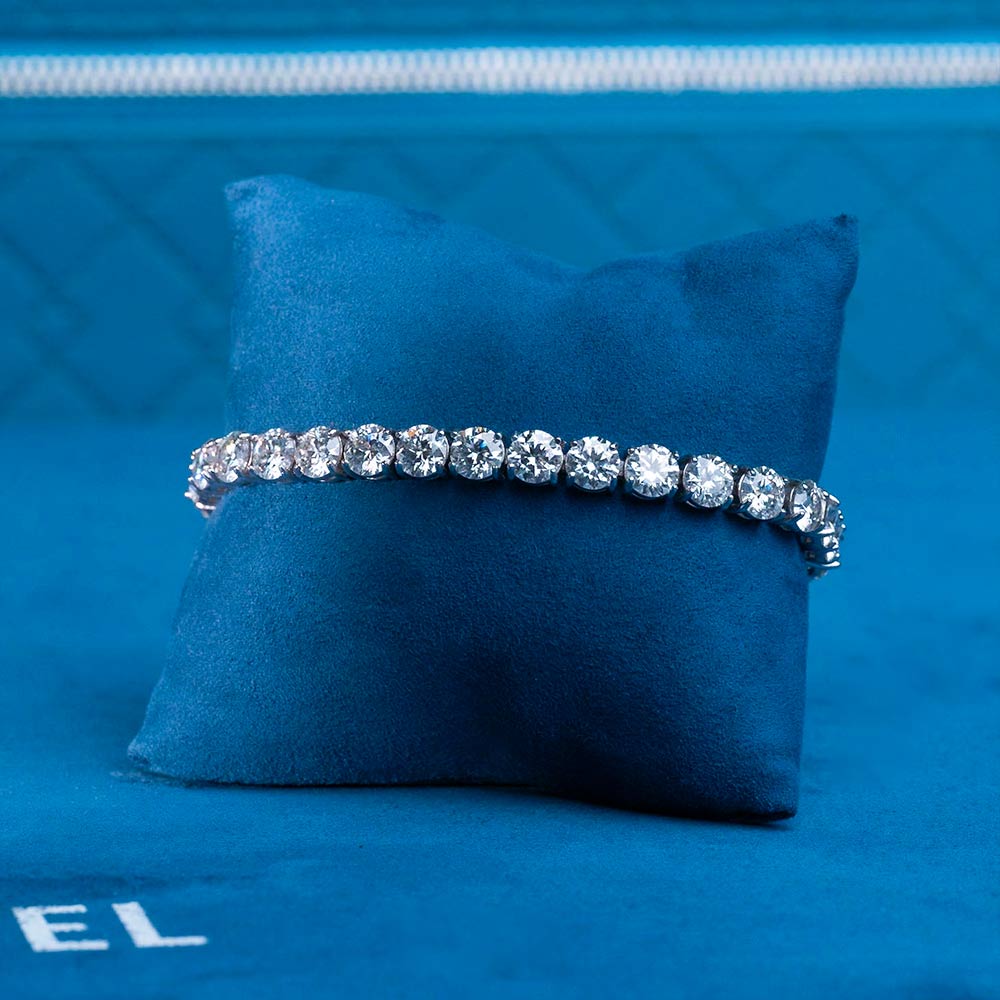 6MM Moissanite Tennis Chain/Bracelet Bundle 14K Gold