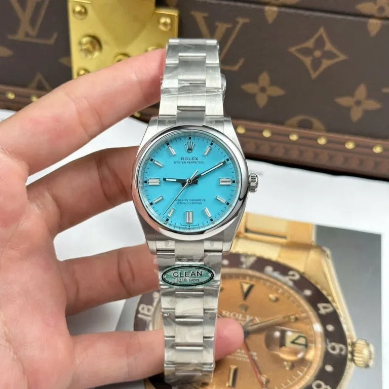 Super clone Rolex Silver Oyster Perpetual