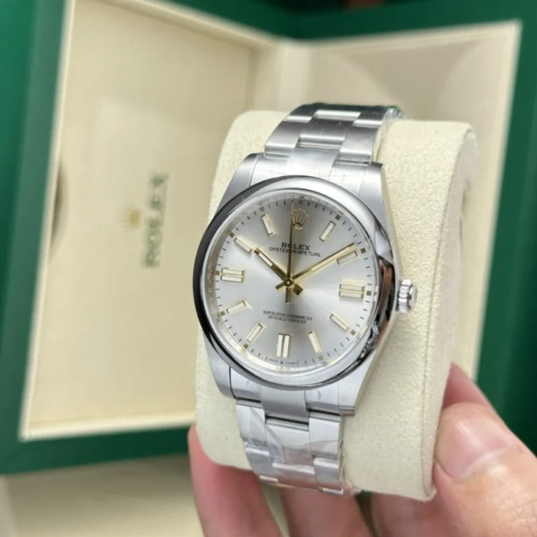 Super clone Rolex Silver Oyster Perpetual