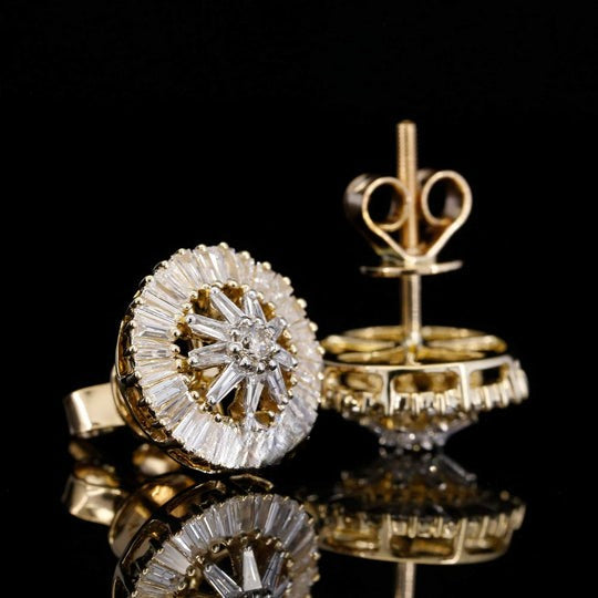 Amazing Moissanite Diamond Round Shape Hip Hop Style Stud
