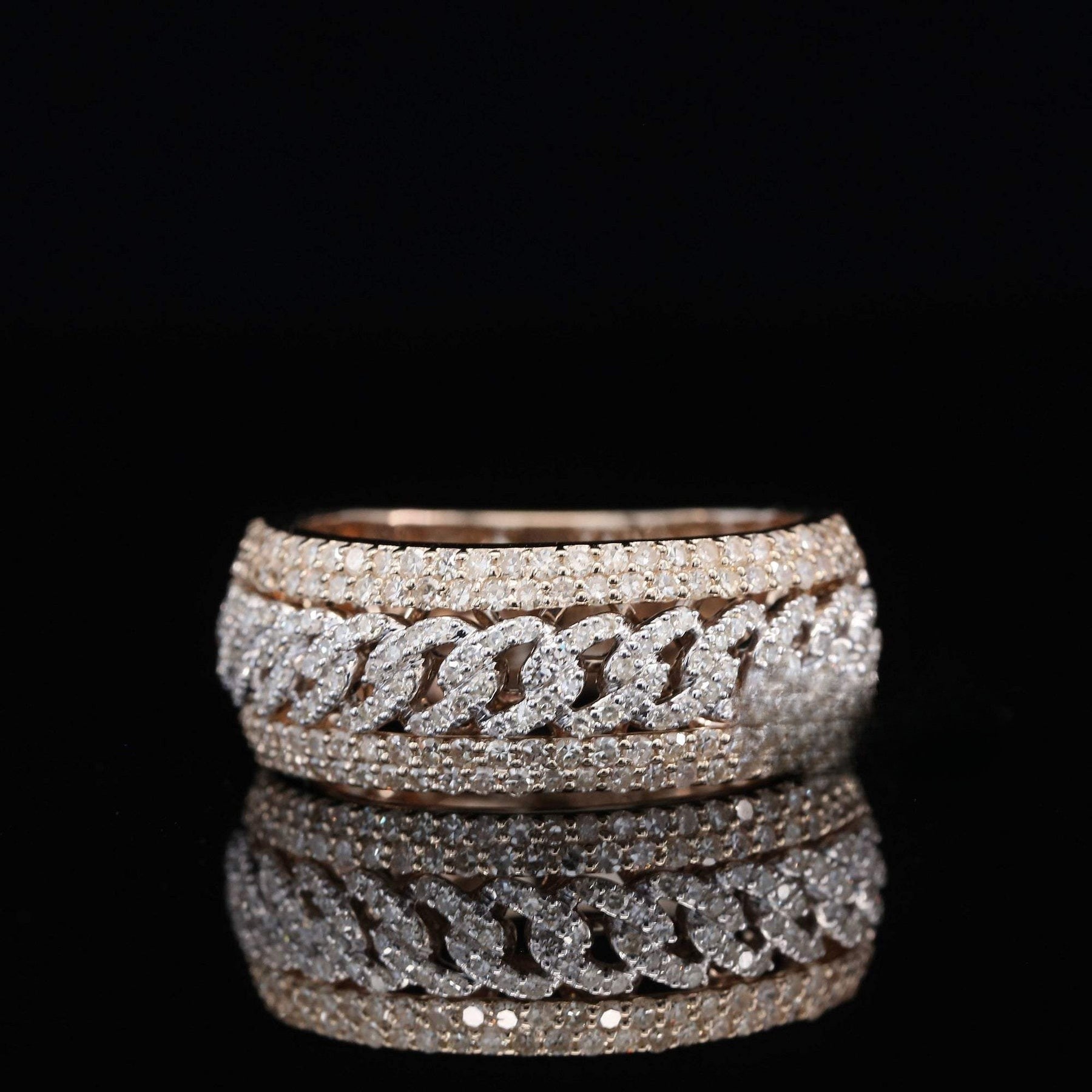 Classic Round Moissanite Diamond Fully Amazing Hip Hop Ring