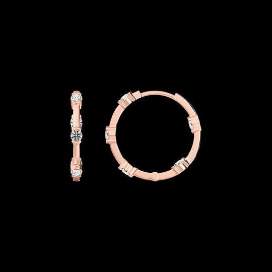0.85ct VVS Moissanite Hoop Earrings For Women