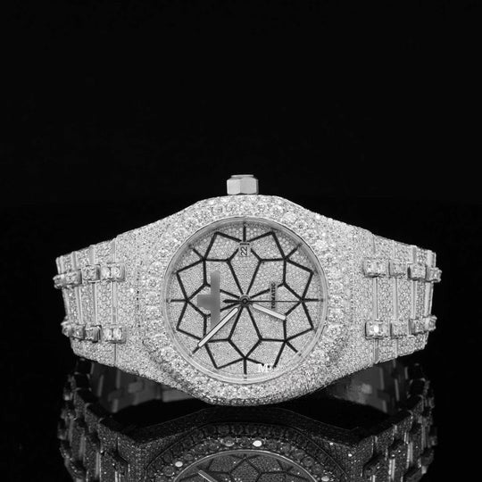 AP Limited Edition Automatic Self Winding Iced Out Moissanite Watch