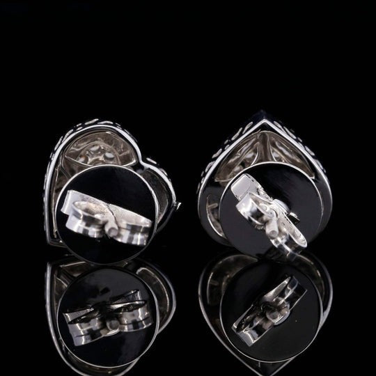1ct Iced Out Hip Hop Style Round Cut Moissanite Diamond Stud Earring