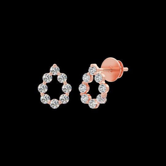 0.20ct Round Diamond Moissanite Stud Earrings For Women