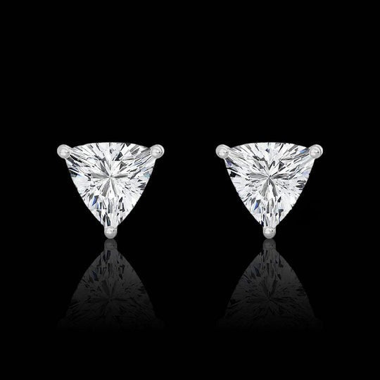 1.20ct Trillion cut Moissanite Diamond Earrings For Women