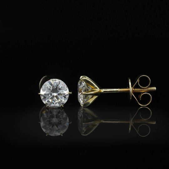 1.70ct Round Moissanite Stud Earrings