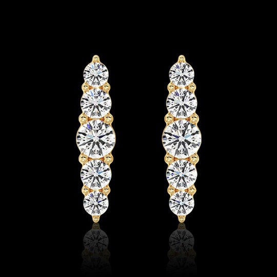 0.50ct Stud Earrings VVS Round Moissanite Diamond
