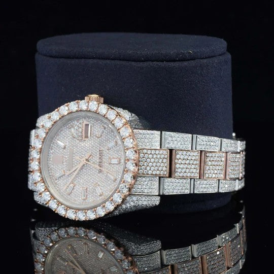 Fully Iced Out RLX Swiss Moissanite Watch For Men