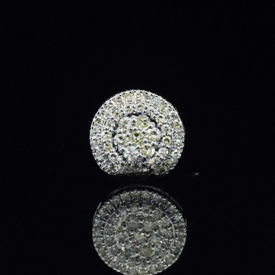Elegant Flower Moissanite Diamond Hip Hop Style Earring