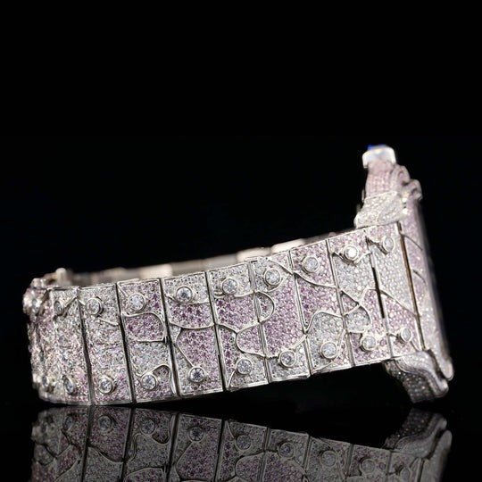 Cartier Double Color Moissanite Diamond Iced Out Watch For Men