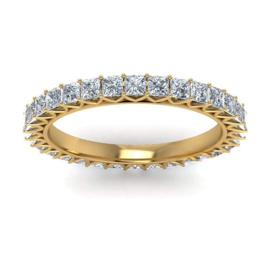 Princess Cut Moissanite Diamond 2.50ct Eternity Anniversary Band