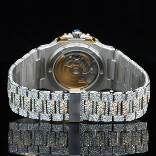 Patek Amazing Mens Moissanite Watch Fully Iced Out For Men