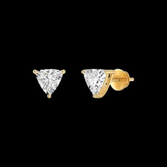 1.20ct Trillion cut Moissanite Diamond Earrings For Women