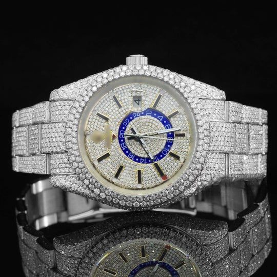 Fabulous RLX  White Dial Moissanite Diamond Watch