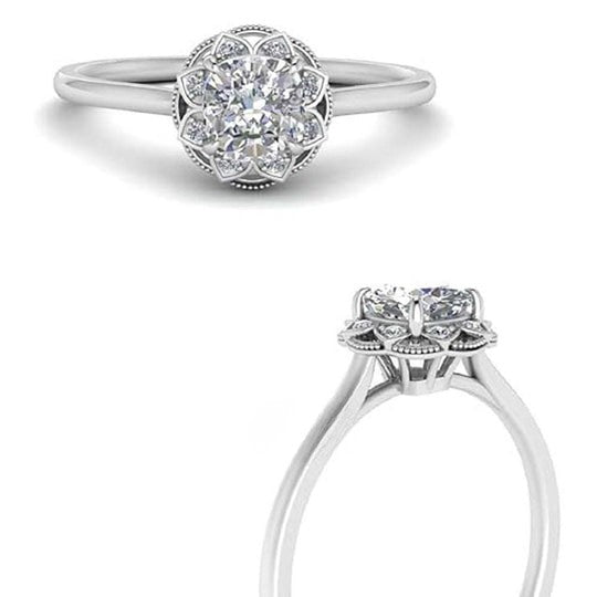 Cushion and Round Cut 1.50ct Moissanite Diamond