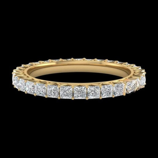 Princess Cut Moissanite Diamond 2.50ct Eternity Anniversary Band