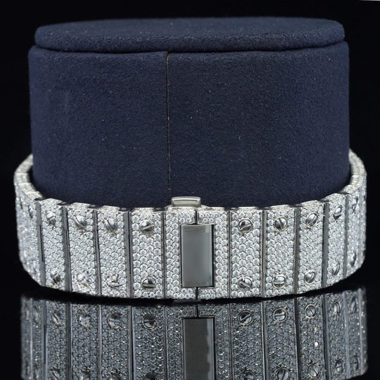 Cartier Moissanite Diamond Watch In Unique Style Fully Iced Out Watch