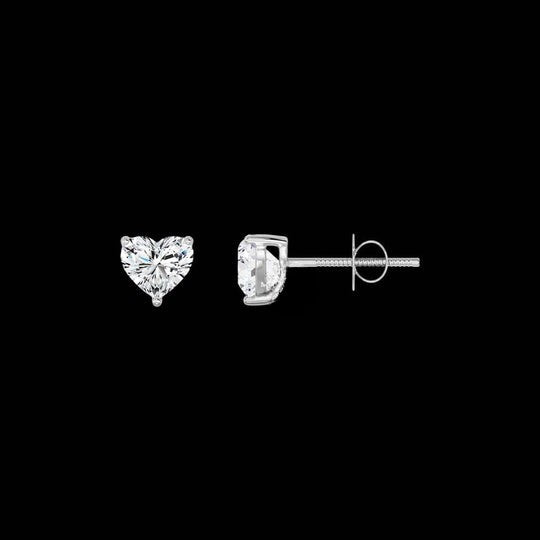 1.20ct Heart Cut Moissanite Diamond Earrings For Women