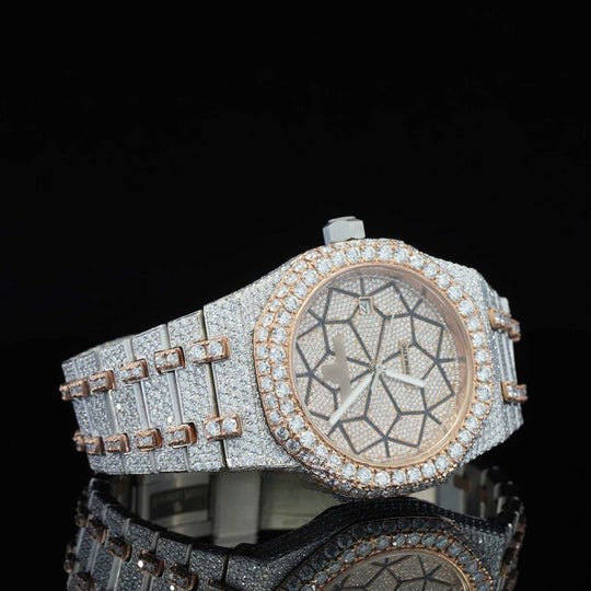 AP Limited Edition Automatic Self Winding Iced Out Moissanite Watch