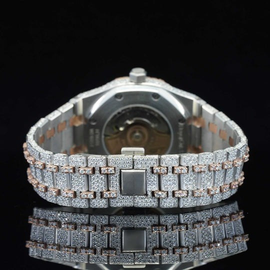 AP Limited Edition Automatic Self Winding Iced Out Moissanite Watch