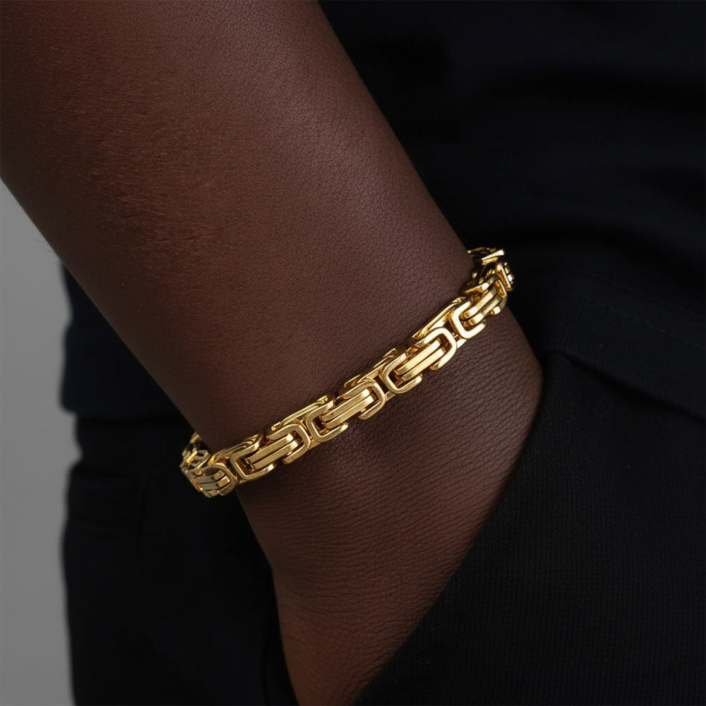 6MM Byzantine Bracelet 14K Gold
