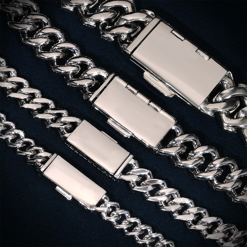 Moissanite Cuban Link Chain 14K Gold